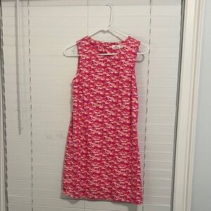 Vineyard Vines Pink Patterned Sleeveless Shift Dress